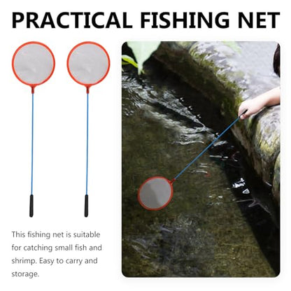 10pcs Small Aquarium Fish Tank Nets Fine Mesh Fishing Nets for Fish Catching and Aquarium Use Random Color