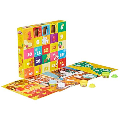 Play-Doh Holiday Advent Calendar for Kids 3 and Up, 24 Day Countdown, Multiple Surprise Gifts Behind Each Door, Arts & Crafts