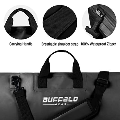 Fish Tournament Weigh in Bag for Bass Fishing, Heavy Duty Fish Bag for Caught Fish Waterproof,Leakproof,Puncture Resistant - color: Black-32×19.7in