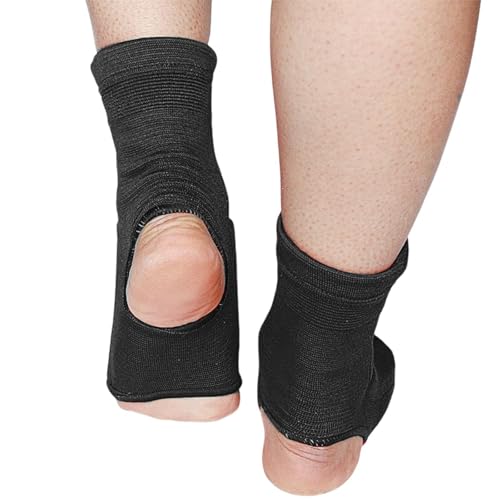 Muay Thai Ankle Support Wraps Ankle Brace Socks Training Gear Foot Guard Foot Braces Ankle Protector for Kickboxing Taekwondo, Black L