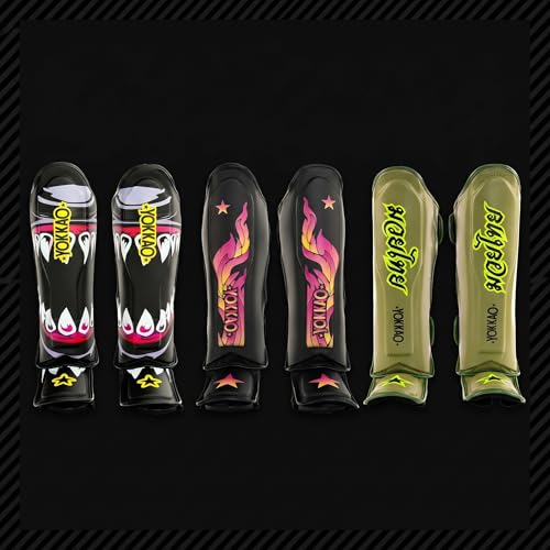 YOKKAO Microfiber Shin Guards - A-Grade Thai Microfiber | Multi-Layer Foam | Single-Shell Wrap | Produced at YOKKAO Factory, Thailand | S-L - color: White Flame, size: Small