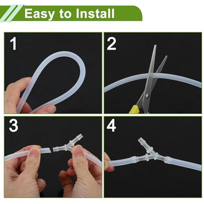 Plastic Hose Barb Fitting 3/32" x 5/32" x 3/32" Y Shaped Barb Connector PP 4 Pcs - size: 3/32"-5/32"-3/32"