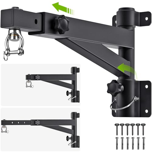 Kipika Heavy Bag Hanger Wall Mount Punching, Rotatable Heavy Duty Boxing Bag Bracket for Home Gym Indoor, Adjustable Length for Kickboxing Bag, Muay Thai Bag,Speed Bag - color: Adjustable length 17"-25"