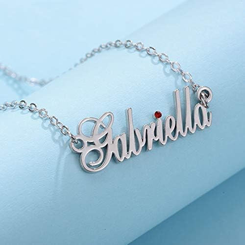 Custom Name Necklace, 18K Gold Plated Nameplate Personalized Jewelry Gift for Women - color: Style-06