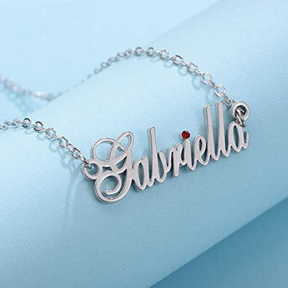 Custom Name Necklace, 18K Gold Plated Nameplate Personalized Jewelry Gift for Women - color: Style-06