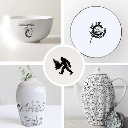 SUPERDANT 6PCS Mixed Underglaze Paper Transfer Plants Flower Transfer Paper for Clay Ceramic Camping Dandelion Porcelain Under Glaze Transfers for Pottery Underglaze Decal Papers Handcrafted Gifts - style: Mixed Styles (Garland)