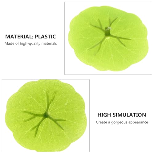 Wakauto 40pcs 6cm Artificial Floating Water Lily Pads Imitation Lotus Leaves Simulation Pond Decor for Aquarium Fish Tank and Garden Home Display