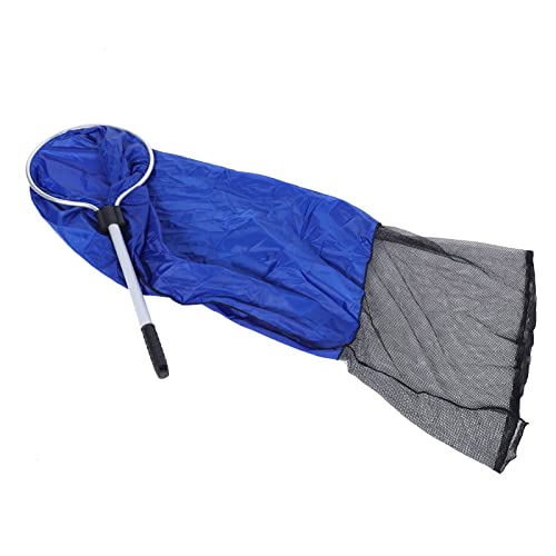 Soft Mesh Net Semipermeable Fishing Net Fish Transfer Net with 20-inch Handle for Medium Large Fish Spawning Breeding Care & Transfer Antiskid Opening at The Tail Widely Used - size: Diameter 30CM Handle 50CM, style: Diameter 30cm Handle 50cm