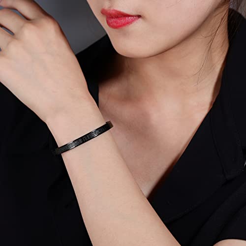 AYATUL KURSI Islamic Jewelry Bracelets Stainless Steel Openable Bangles Arabic Calligraphy Islamic Faith Gifts Messager Islamic Calligraphy Muslim Men Jewelry Bracelets Gift for Women - color: 1-Rose gold