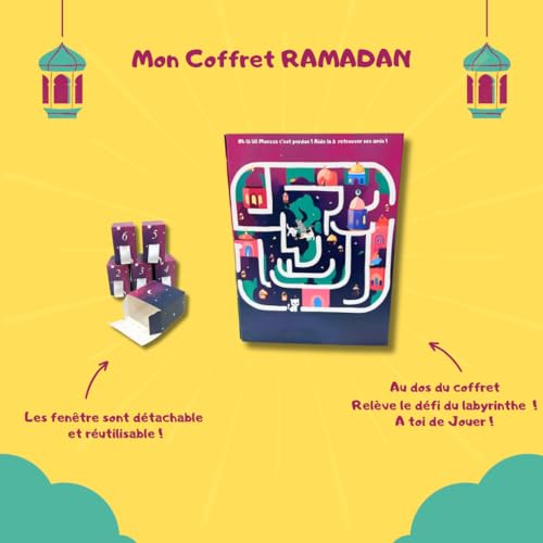 Ramadan Advent Calendar To Fill Out Muslim Child Aid Mubarak Box Ramadan Countdown Tasn'Im (Purple)