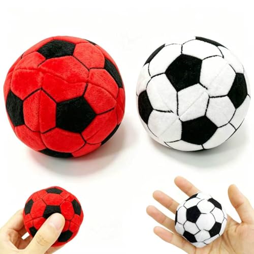 2 Pack Soft Soccer Footbags, Juggling Balls for Foot Coordination, Lightweight Mini Kick Balls for Teens & Adults, Helps Improve Agility and Coordination Skills, Great Gifts Party Favors (Red+White)