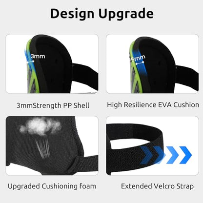 Shin Guards Soccer Youth Kids - Shin Guard for Toddler Boys Girls Teenagers 2-18 Years Old with Ankle Sleeves Protection - Football Shin Pads Equipment with Adjustable Strap - color: Green, size: Small