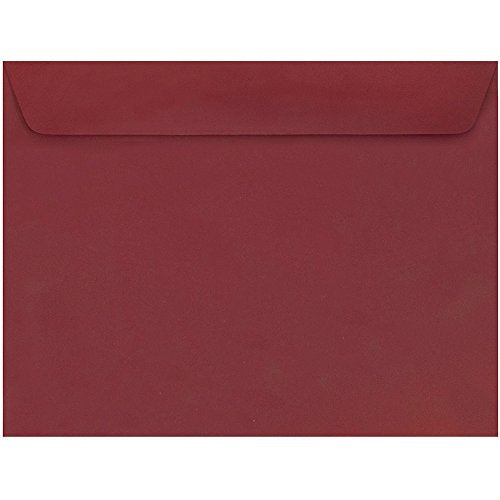 JAM PAPER 9 x 12 Booklet Premium Envelopes - Dark Red - 25/Pack - color: Dark Red, size: 25 per Pack
