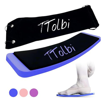 Turn Board for Dancers and Skaters, Ballet and Figure Skating Spinner | Off-ice trainer to improve spins, turns and balance for ballet, ice skating, cheer and gymnastics, all levels - color: Blue