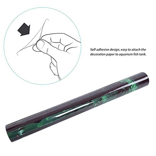 TITA-DONG Fish Tank Background, Forest Tank Aquarium Poster, Aquarium Background Picture, PVC Adhesive Underwater Forest Tank Background Poster Backdrop Decoration Paper(76 * 46cm) - size: 76*46cm