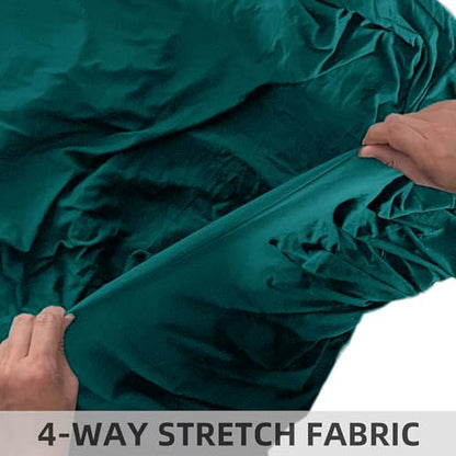 Lina & Lily Pre-sewn Instant Slip-on Modal Jersey Hijab Head Scarf Wrap for Muslim Women - color: Dark Teal
