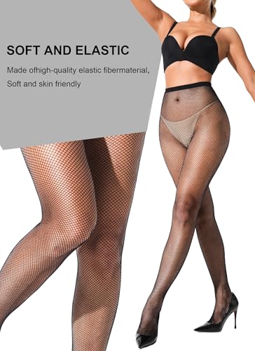 VOAKOW Fishnet Stockings Womens High Waist Fishnet Tights Mesh Stockings For Women - color: Black Es Mesh 1