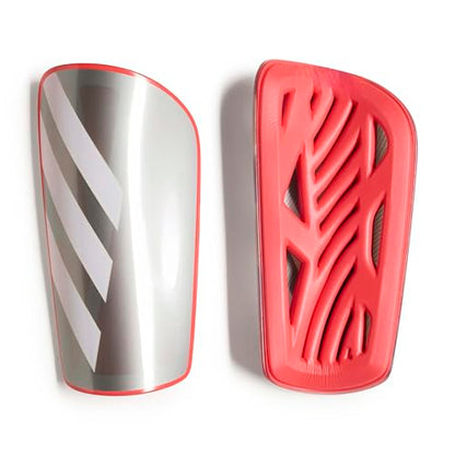 adidas Unisex Adult Tiro Soccer Shin Guards - color: Iron Metallic/Lucid Red/White/Zero Metallic/League, size: Small