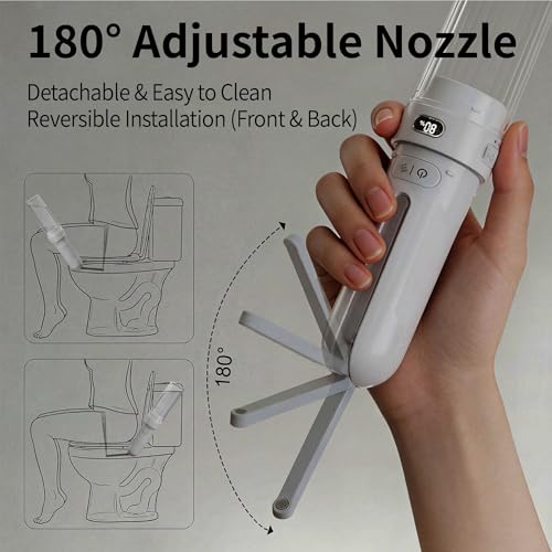 Portable Bidet for Travel,Personal Hygiene Sprayer Bottle - color: White