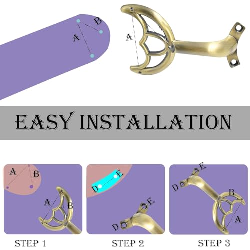 Ceiling Fan Blades Arms Replacement, Antique 52" Fan Blade Replacement Parts Mounting Bracket Kit for Replacing The Worn Fan Blades, 4 Pcs - color: Antique