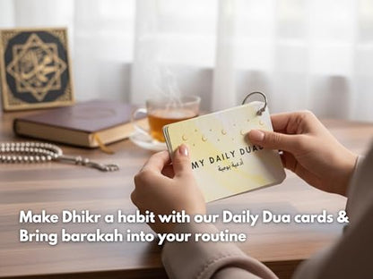 20 Islamic Daily Dua Cards, Islamic Duas Gift for Children and Adults, Ramadan, Dua Cards Translation and Transliteration for Muslims