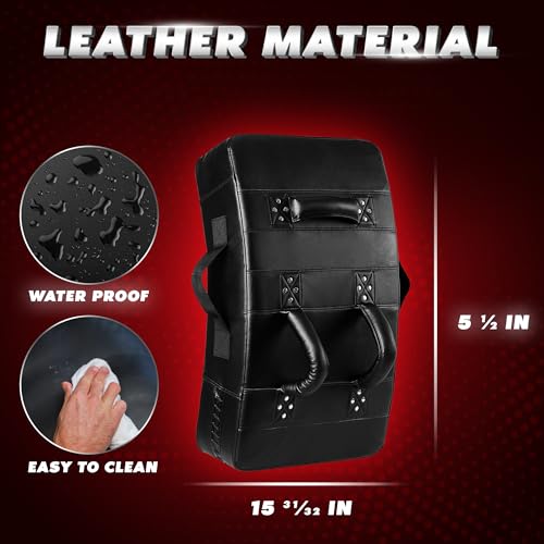 Yes4All Blocking Pad, Solid Rivets & Durable Leather Shield Pads, American Football. Basketball Training Equipment, Football Blocking Pads - Ideal for Martial Arts, Contact Drills, Sparring, Karate - color: Blocking Pad - 1PCS
