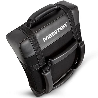 Meister Armor XL Strike Shield w/Uppercut Guard for MMA, Boxing & Muay Thai - Black | Oversized curved training pad featuring triple-density impact foam and ShotVent panels for Muay Thai, kickboxing & sparring