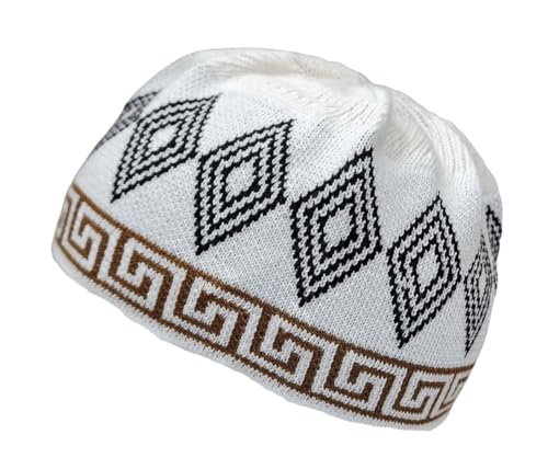 Set 4 Kufi Hat for Men Muslim AMN-225 Beanie Skull Cap Islam Taqiyah Takke Gift - color: Color Set 4