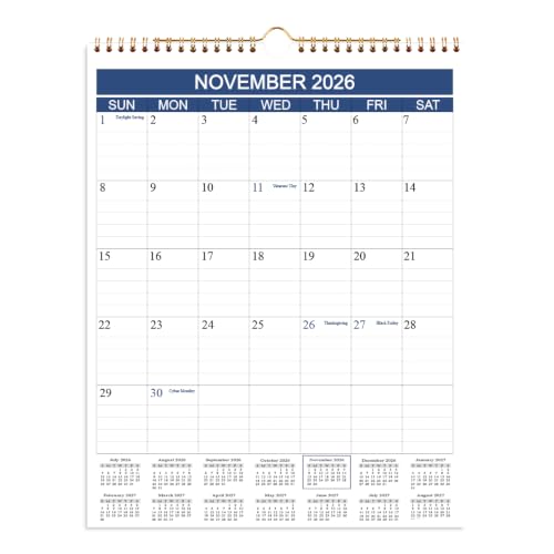 Calendar 2026-2028 - Wall Calendar Runs from Nov 2026 to Jun 2028-20 Monthly Calendar with Thick Paper for Planning and Organizing for Home or Office, Calender Planner, 8.5 x 11 In 2026 28 Calendars - size: 8.5" x 11"