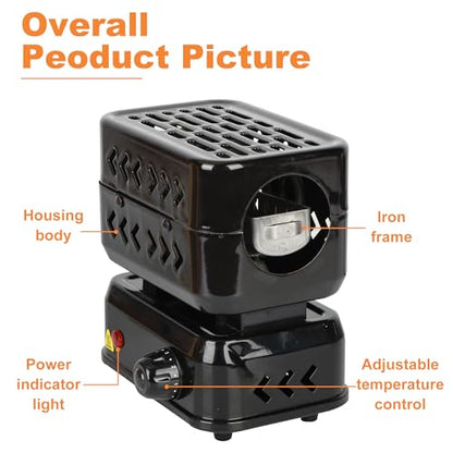 Charcoal Burner 360°Faster Heating Electric Stove Coconut Coal Starter 1 Heating Zones with Stainless Detachable Tongs, 1200W High Power Cube Coil Multipurpose Burners Fire Starters - color: black-1