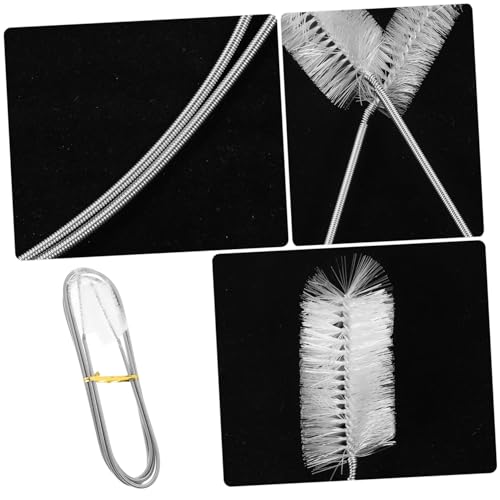 OUNONA Fish Tank Cleaning Brush Double-ended Tube Brush Soft Bristles for Aquariums Sinks and Tight Spaces Stainless Steel Spring Design for Stubborn Stains and