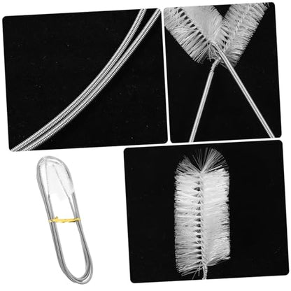 OUNONA Fish Tank Cleaning Brush Double-ended Tube Brush Soft Bristles for Aquariums Sinks and Tight Spaces Stainless Steel Spring Design for Stubborn Stains and