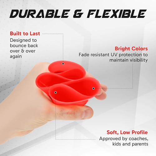 Pro Disc Cones (Set of 50) - Agility Soccer Cones with Carry Bag and Holder for Sports Training, Football, Basketball, Coaching, Practice Equipment, Kids - Includes 15 Best Cone Drills Book - color: Bright Orange