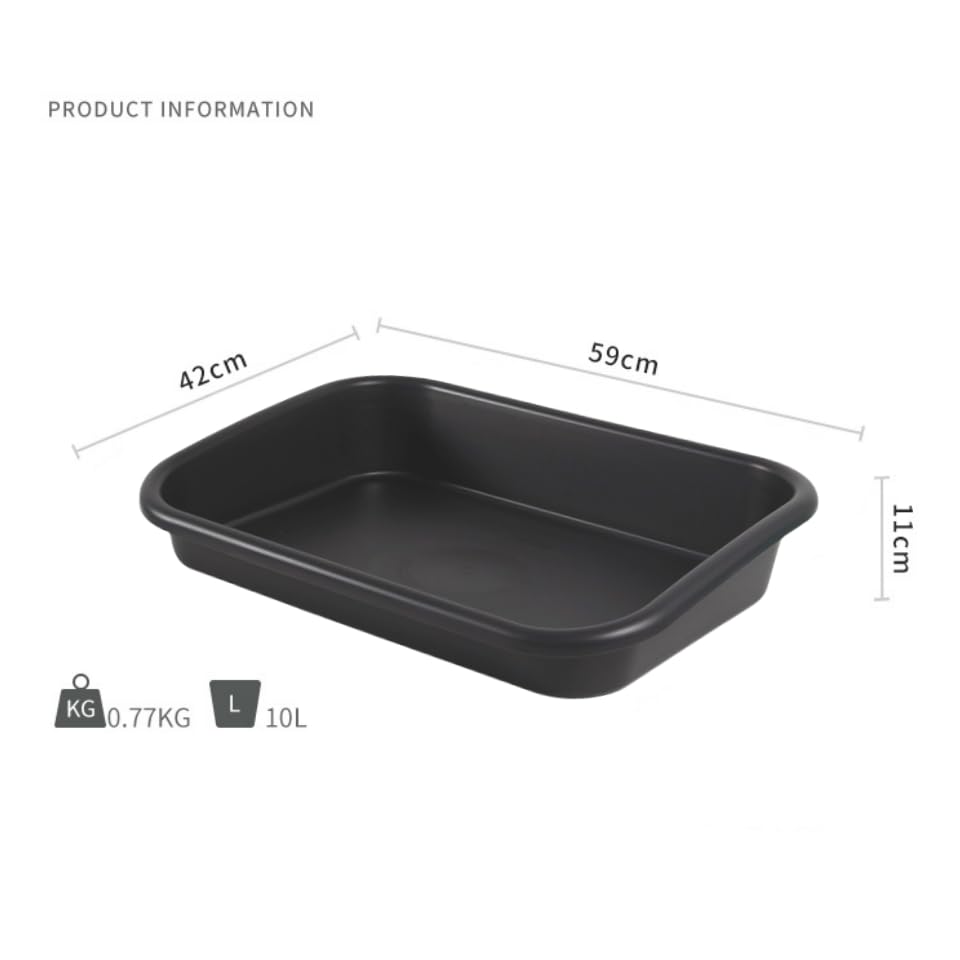 Garden Tidy Tray, Multifunctional One Piece Potting Tray for Seeding, Mixing, Growing and Storage, Succulent and Cactus Soil Potting Mix 23"x16.4"x4.3" (Black) - color: Black