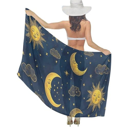 Chiffon Shawl Scarf Sarong And Sun Protective Shawl Long Lightweight Travel Scarf - color: Color62