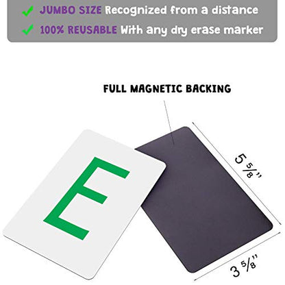 Attractivia Magnetic Big Alphabet ABC Flash Cards - 26 Sturdy Uppercase Large Letters - for Classroom Teachers, Homeschool, ESL, Toddlers 2-4 Years, Kids and Adults - style: Uppercase