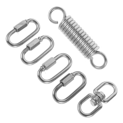 1 Set Hammock Hanging Kit with Metal Springs Durable Suspension for Swing Chairs and Baskets Securely Supports Rotations for Porches and Patios