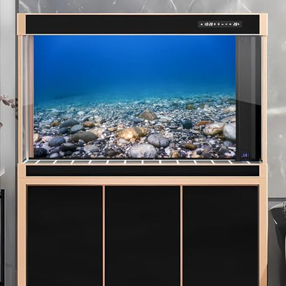 Underwater Aquarium Background Ocean Seabed Underwater Rocks and Pebbles Fish Tank Background Sunlight Underwater Life Terrarium Background Sunbeams Underwater Rocks Aquarium Backdrop 24x16in - color: Blue, size: 24(W)x16(H)in