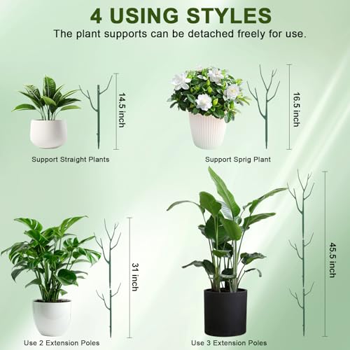 10 Pack Stackable Plant Support Stakes, Climbing Plant Support Structures for Monstera, Pothos, Philodendron Garden Plant Stakes for Indoor Outdoor Plants - size: 39.5" - 10 Pack