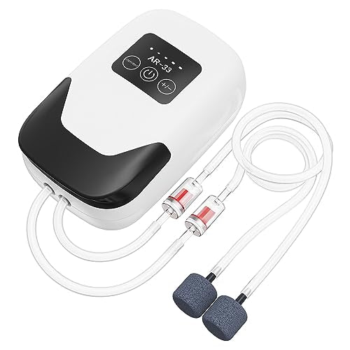MoonOrange Aquarium Air Pump, Rechargeable Portable Oxygen Pump with Single/Dual Outlets, Quiet Aerator for Fish Tank up to 30/70 Gallon, Outdoor Fishing, Fish Transport and Power Cut. - style: 3.5W/AR-33