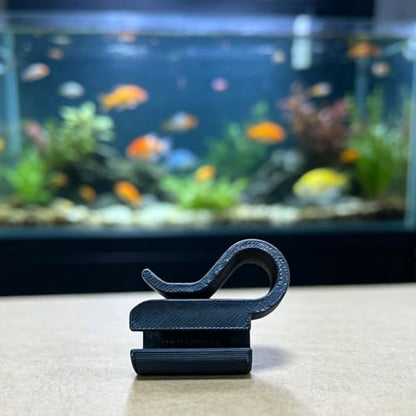 3D Printed Aquarium Hose Holder for 12mm and 16mm Water Changing Tube Fish Tanks Accessory Bucket Clip Aquarium Water Pipe Tube Bracket - color: White