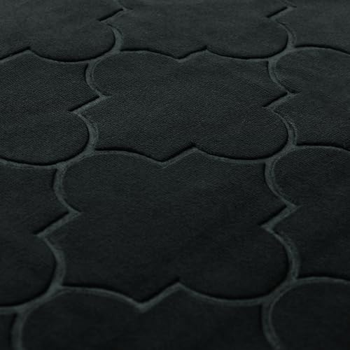 Islamika Prayer Mat Islamic Muslim Rug - Thick Padded mat Sajadah Men Women with Islam Prayer Beads for Eid Travel Ramadan, Soft and Padded (Black) - color: Black