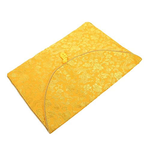 Ethnic Style Brocade Small Bag Quran Cover Case File Organizer for Buddhist Sundries