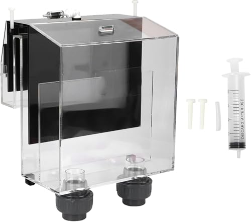 Zerodis Quality Acrylic Self Start Siphon Hang On Overflow Box, Acrylic Hang On Fish Water Siphon Air Pumps for Recycled Water and Increase Oxygen, Filtration Water No Noise Fish