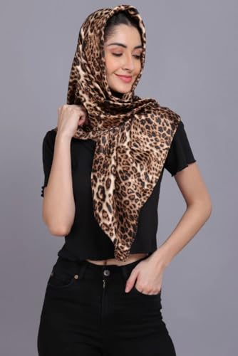 Mealah Womens-Leopard Print Shawl Scarf - Lightweight Wrap Scarves Shawl Cheetah Sunscreen Scarve for Spring Summer Travel - color: Leopard Print