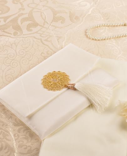 BABY SHOWER CHOCOLATE Muslim Prayer Rug and Tasbeeh Set with Portable Premium Shantung Bag – Soft Janamaz Sajadah for Men & Women – Islamic Gift for Ramadan, Eid, Hajj, Umrah – Travel Prayer Mat - color: White