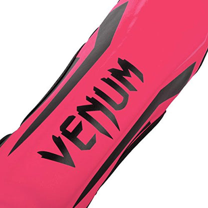 Venum Kids Elite Shinguards - color: Neo Pink, size: Small: 3-5 Years