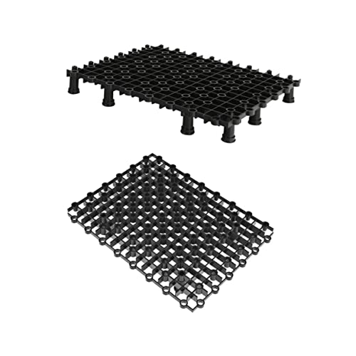 GANAZONO Fish Tank Plate 2pcs Bottom Pad for Aquarium Submersible PVC with 8 Nails - color: Black, size: 27.00X20.00X1.30CM