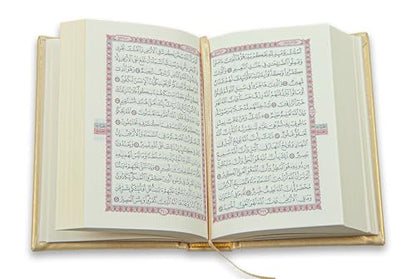 İhvan Online Medina Calligraphy Quran Set with Islamic Finger Counter, Portable Digital Prayer Tasbeeh, Pearl Zikirmatic Beads, 3 Pieces Gift for Ramadan & Eid & Mevlüt, Gold - color: Gold