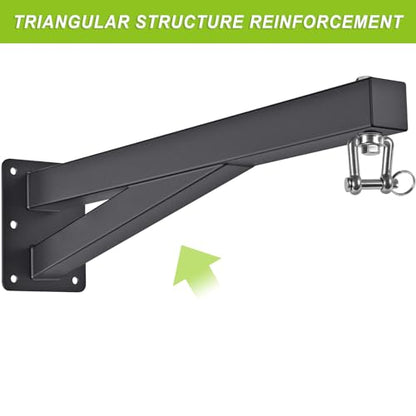 SELEWARE Wall Mount Heavy Bag Hanger Heavy Duty Punching Bag Hanger | 500LB Capacity Adjustable 360° Swivel Heavy Bag Bracket for Home Gym Indoor Outdoor Boxing, Muay Thai and MMA Training - size: C: 24" length